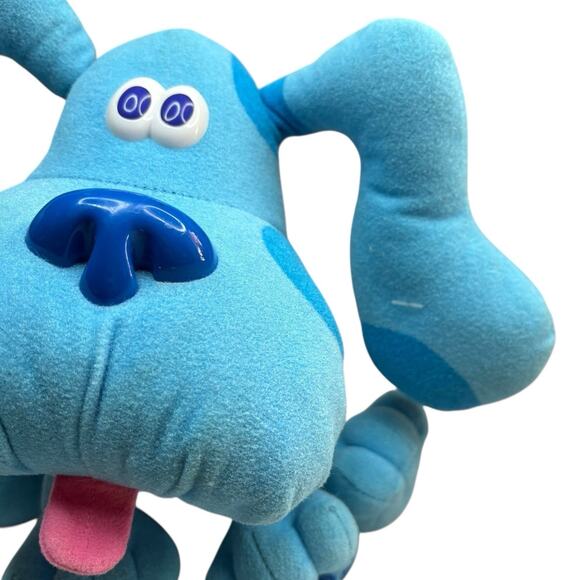 VTG 90s Blues Clues Pose-A-Blue 8" Plush Blue PBS Tyco 1997 Stuffed Animal Dog - Picture 10 of 16